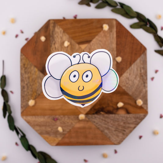 Happy Bee Vinyl Sticker