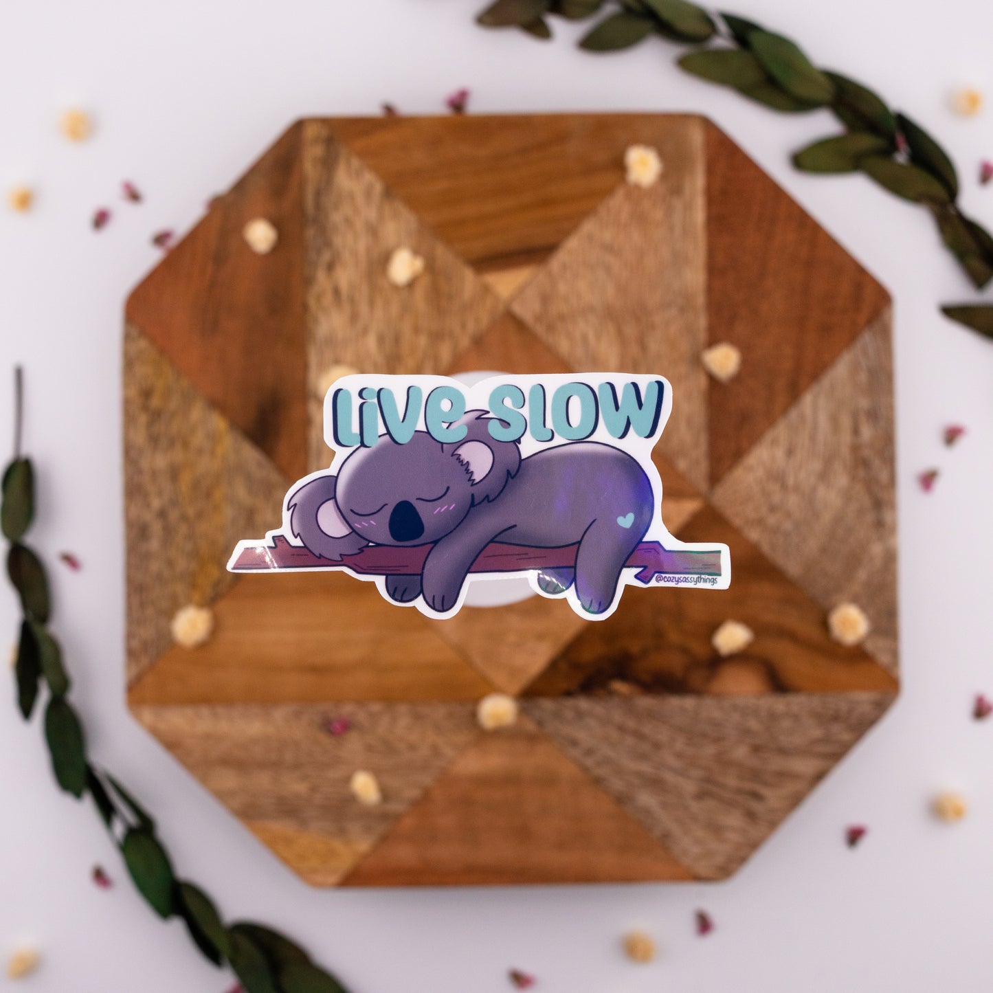 Live Slow Koala - Vinyl Sticker