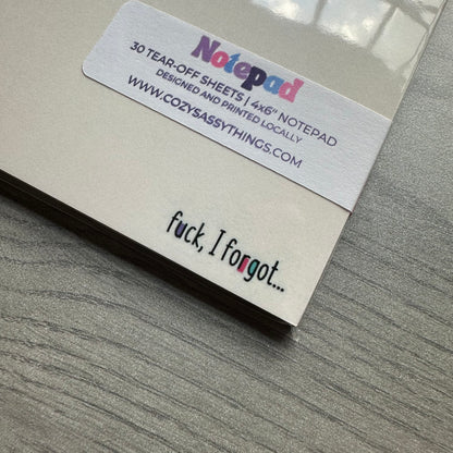 Shit I Will Forget Notepad