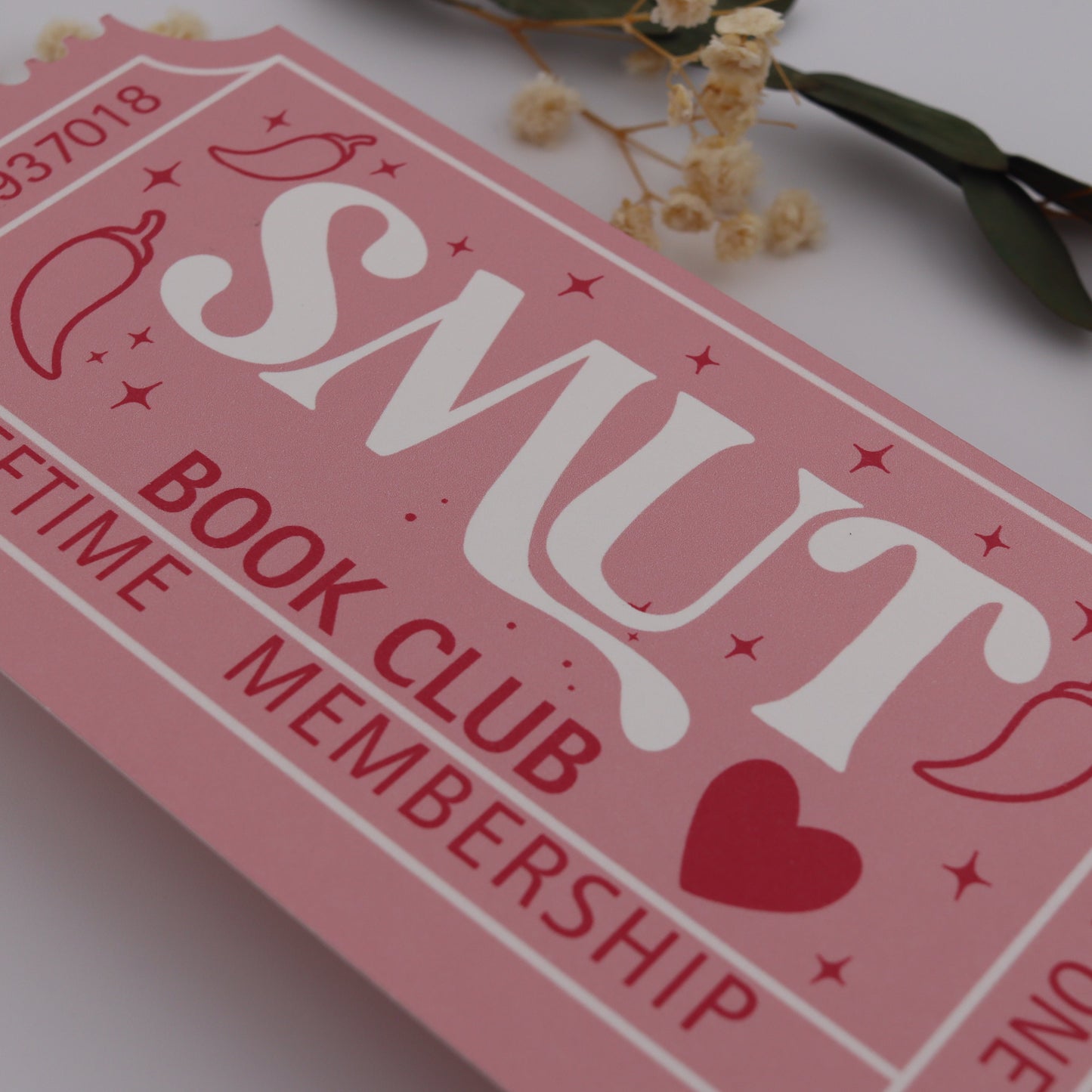 Ticket Stub Book Club Reading Log Bookmark