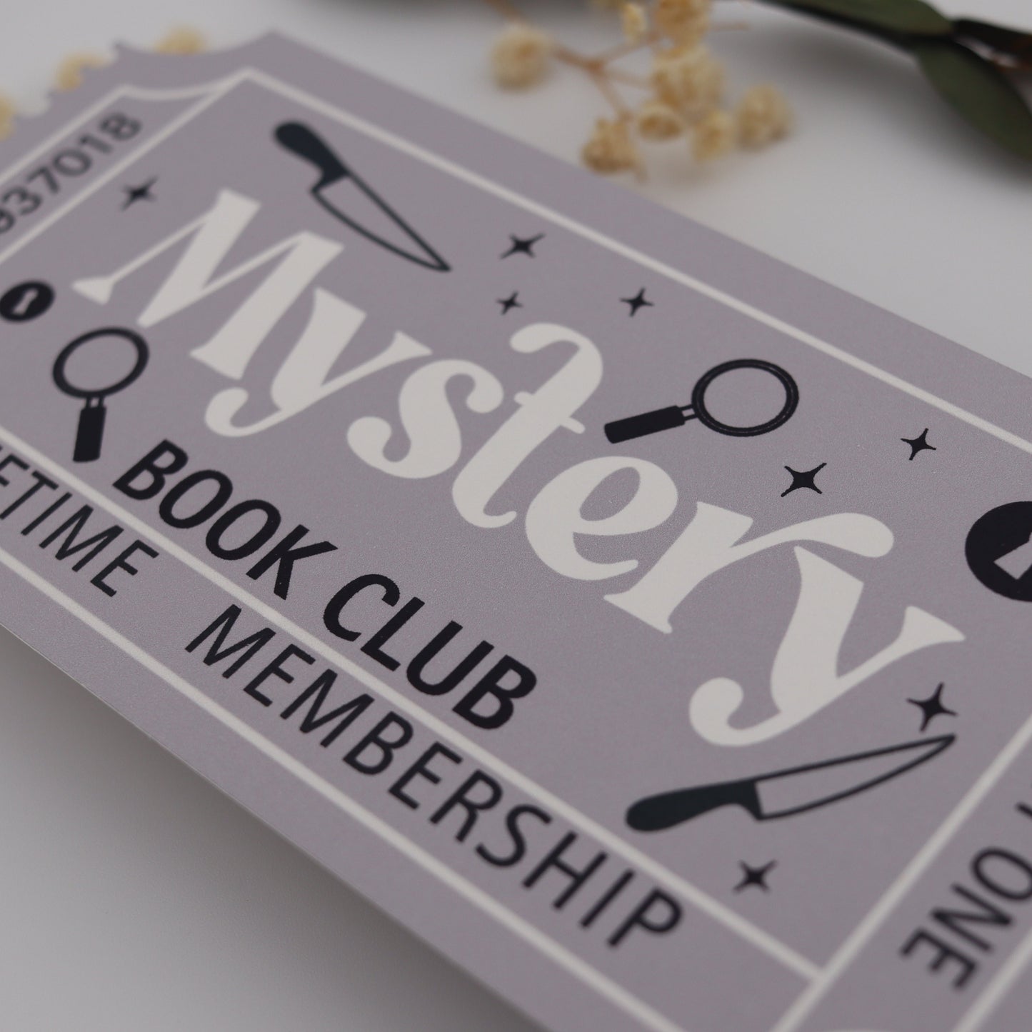 Ticket Stub Book Club Reading Log Bookmark