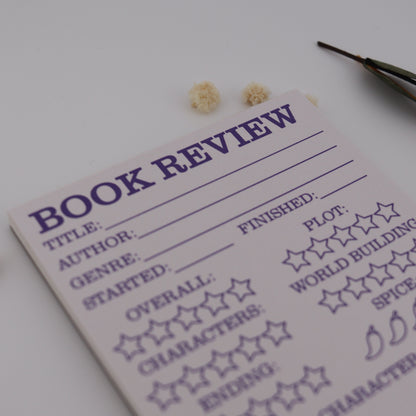 Book Review Bookmark Notepad