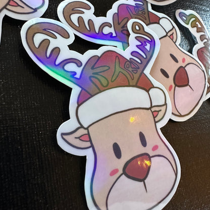 F** Trump Reindeer Vinyl Sticker