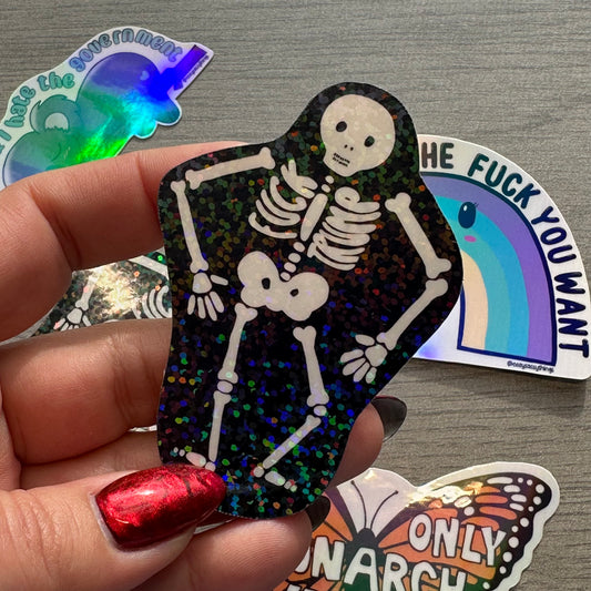 Fuck Trump Skeleton Vinyl Sticker