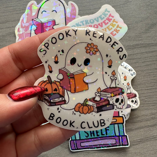 Spooky Readers Book Club Vinyl Sticker