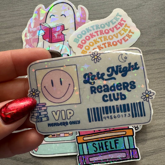 Late Night Readers Club Vinyl Sticker