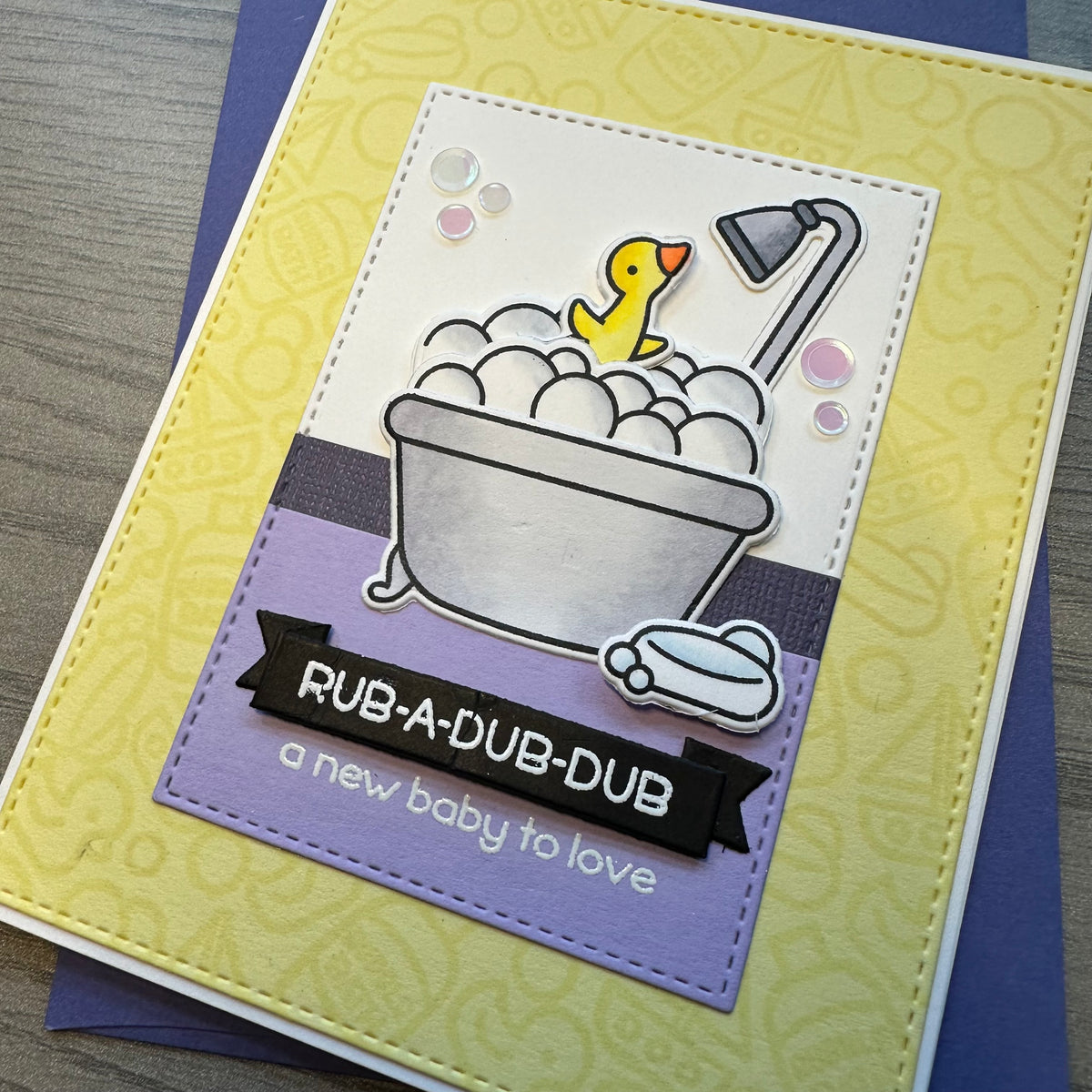 A New Baby To Love – Handmade Greeting Card
