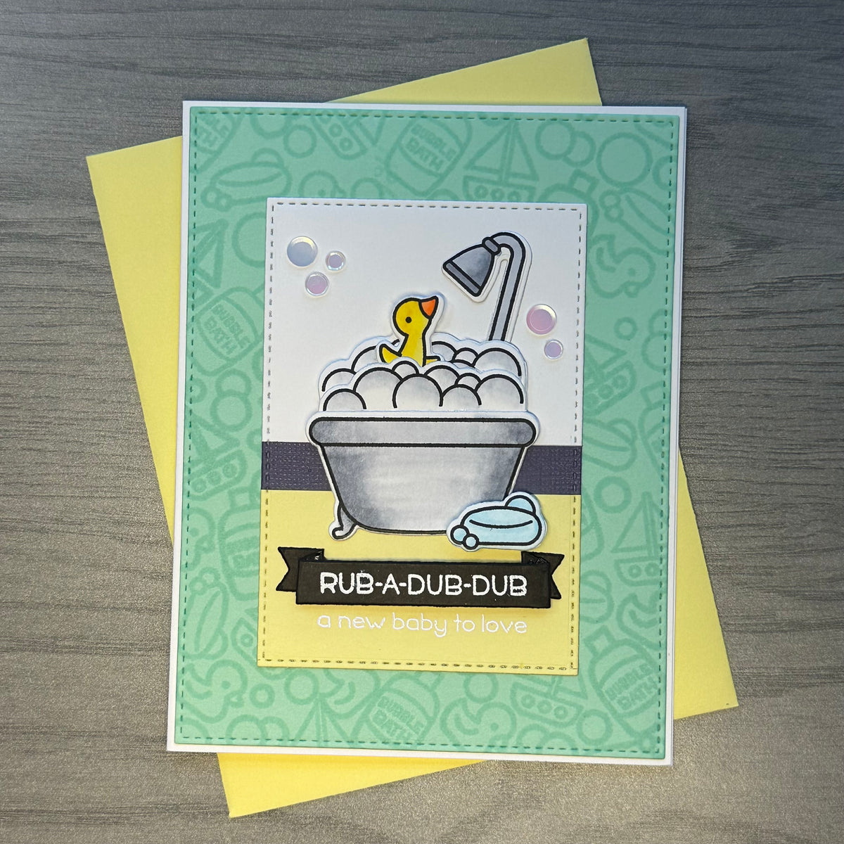 A New Baby To Love – Handmade Greeting Card